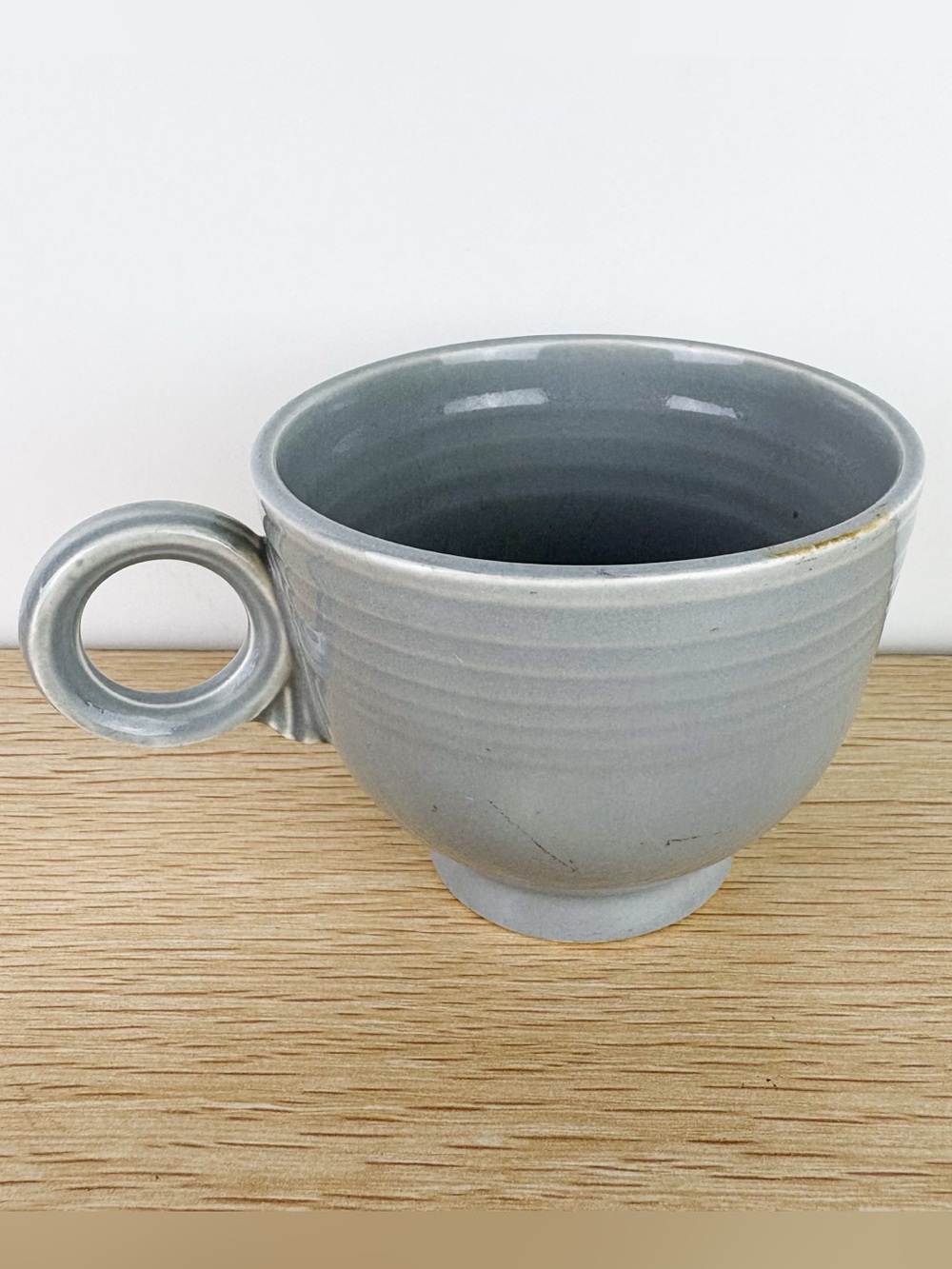 Fiestaware Original Gray Retired Vintage 50s Teacup Tea Cup Fiesta Ware Grey
